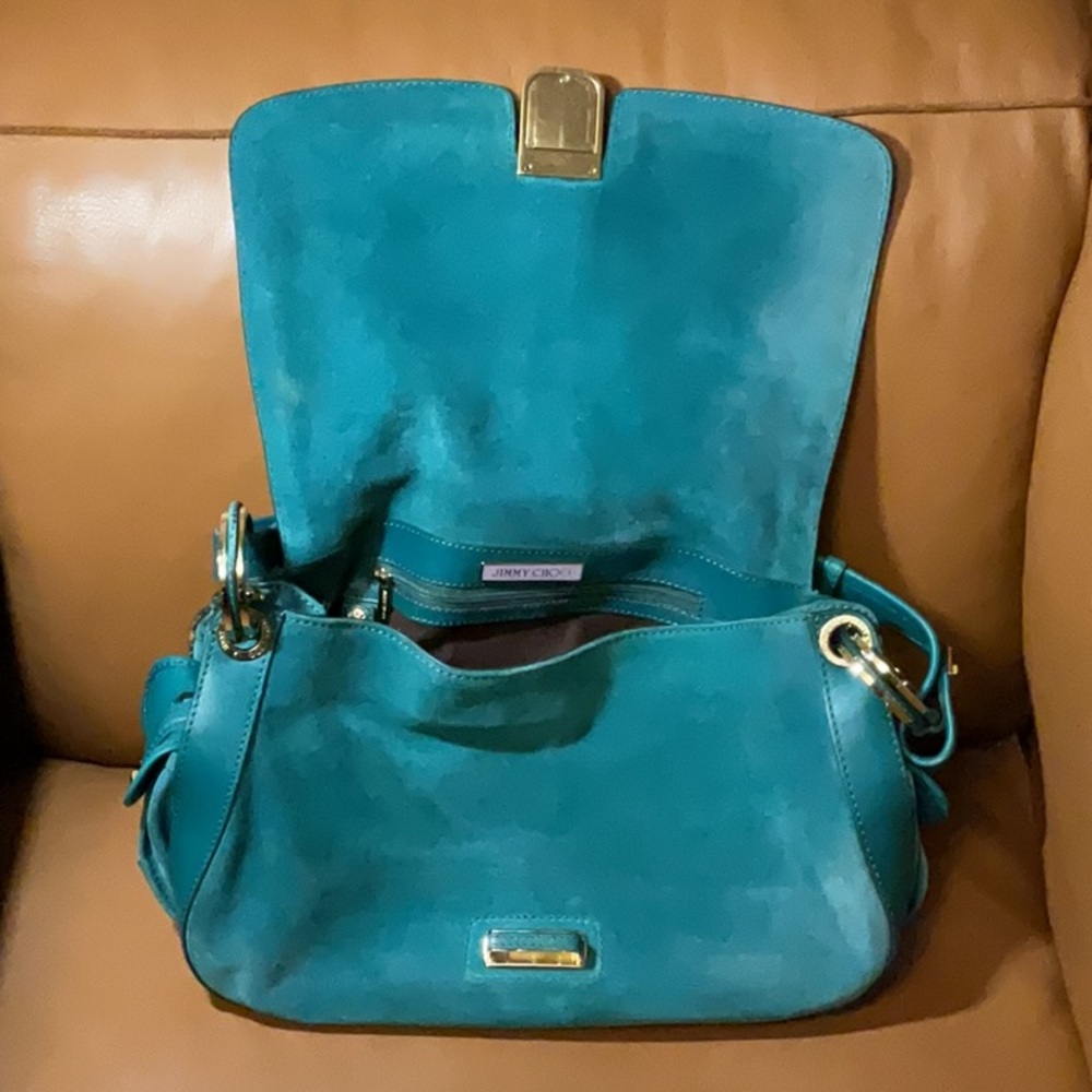 Turquoise Jimmy Choo Hand/Shoulder - Picture 5 of 8